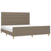 vidaXL Cama sin colch&oacute;n tela gris taupe 160x200 cm