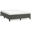 vidaXL Estructura de cama sin colch&oacute;n, gris oscuro, 137x190 cm, terciopelo