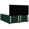 vidaXL Cama box spring con colch&oacute;n terciopelo verde oscuro 200x200 cm