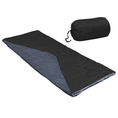 vidaXL Sacos de dormir de sobre ligero 2 piezas negro 1100 g 10 ° C