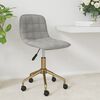 vidaXL Silla de oficina giratoria de terciopelo gris claro