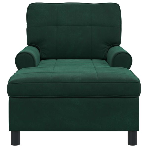 vidaXL Sill&oacute;n reclinable Verde oscuro 91 x 157 x 91 cm Terciopelo