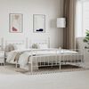 vidaXL Estructura cama sin colch&oacute;n con estribo metal blanco 200x200 cm