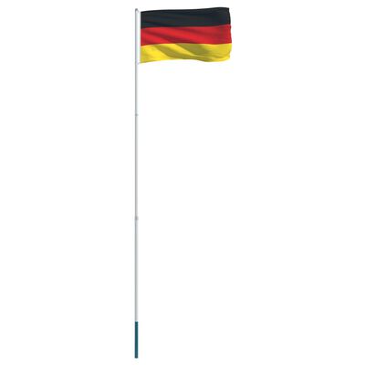 vidaXL Bandera de Alemania y mástil de aluminio 4 m