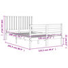 vidaXL Estructura de cama con cabecero madera maciza blanco 120x200 cm