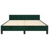 vidaXL Estructura cama sin colch&oacute;n terciopelo verde oscuro 140x200 cm