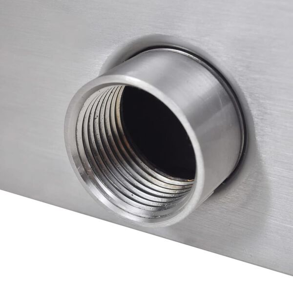 vidaXL Fuente cascada rectangular piscina acero inoxidable 90 cm