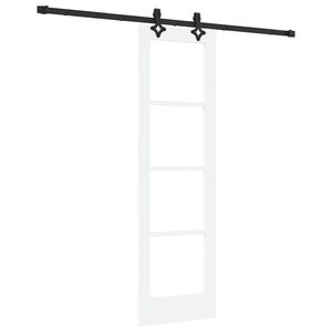 vidaXL Puerta Corredera ORKDAL 61 x 198,5 cm Blanco y Negro