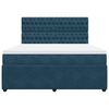 vidaXL Cama box spring con colch&oacute;n terciopelo azul oscuro 180x200 cm