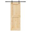 vidaXL Puerta corredera con herrajes madera maciza de pino 80x210 cm