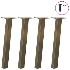 vidaXL Patas para mesa de centro 4 unidades de acero natural 30 cm Acero
