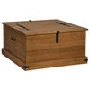 vidaXL Ba&uacute;l de almacenamiento HALDEN 91x91x47 cm madera maciza