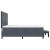 vidaXL Cama tipo Box Spring Gris oscuro 200 x 200 cm Terciopelo