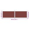 vidaXL Toldo lateral retráctil marrón 160x600 cm