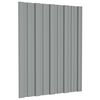 vidaXL Panel de techo 12 pcs Gris 60 x 45 cm Acero galvanizado