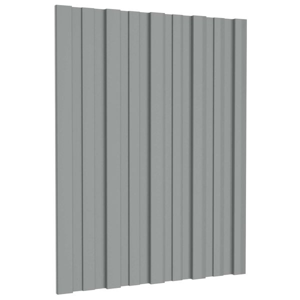 vidaXL Panel de techo 12 pcs Gris 60 x 45 cm Acero galvanizado