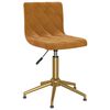 vidaXL Sillas de comedor giratorias 2 unidades terciopelo marr&oacute;n