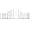 vidaXL Cestas de gaviones 14 uds forma de arco hierro 200x30x40/60 cm