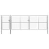 vidaXL Puerta de jardín de acero 500 x 150 cm color plata