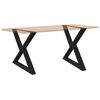vidaXL Patas para mesa de comedor (2 unidades), color negro, 90 x (72-73,3) cm, acero