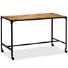vidaXL Mesa de comedor madera maciza de mango y acero 120x60x76 cm