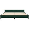 vidaXL Estructura cama sin colch&oacute;n terciopelo verde oscuro 160x200 cm