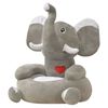 vidaXL Silla de peluche para ni&ntilde;os elefante gris