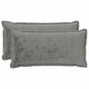 vidaXL Coj&iacute;n decorativo 2 uds. HOUTEN Gris oscuro 40 x 80 cm Franela