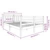 vidaXL Estructura de cama madera maciza 140x190 cm