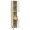 vidaXL Gabinete de Ba&ntilde;o con caj&oacute;n Roble Sonoma 31,5 x 33 x 190 cm