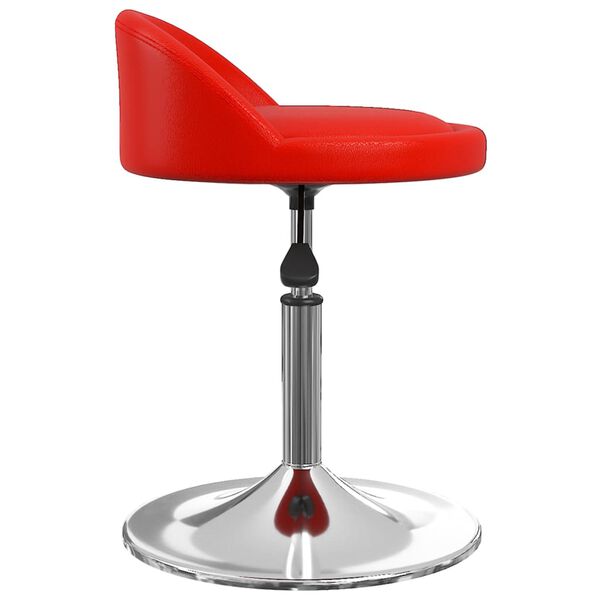 vidaXL Silla de comedor giratoria piel sint&eacute;tica roja