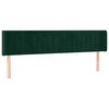 vidaXL Cabecero de terciopelo verde oscuro 163x16x78/88 cm
