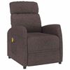 vidaXL Sill&oacute;n de masaje el&eacute;ctrico tela marr&oacute;n oscuro