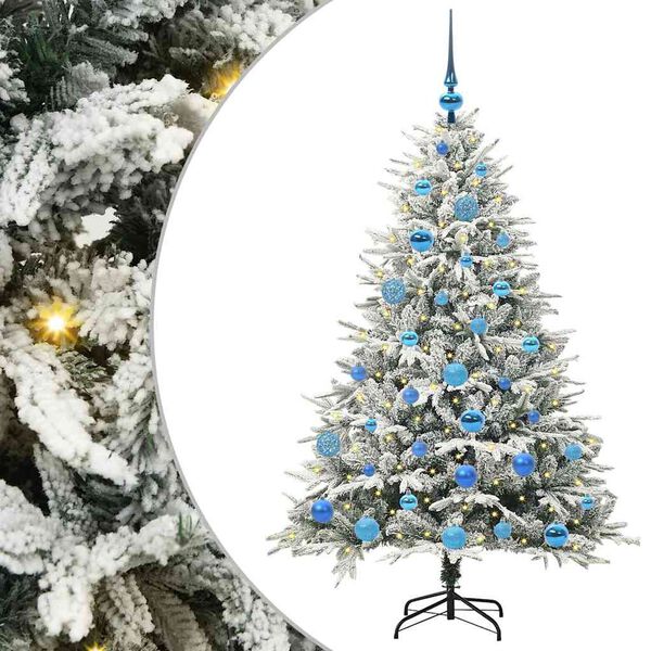 vidaXL &Aacute;rbol de Navidad Artificial Pre-iluminado con Juego de Bolas