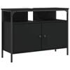 vidaXL Armario para lavabo de ba&ntilde;o madera ingenier&iacute;a negro 80x30x60 cm
