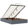 vidaXL Cama otomana con colch&oacute;n y LED terciopelo gris oscuro 120x190cm