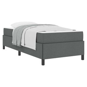 vidaXL Cama tipo Box Spring Gris oscuro 80 x 200 cm tela