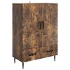 vidaXL Aparador Roble Ahumado 66 x 34,5 x 95 cm Madera de Ingenier&iacute;a