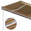 vidaXL Toldo manual retr&aacute;ctil con LED amarillo y blanco 3,5x2,5 m