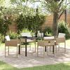 vidaXL Conjunto de Comedor de Jard&iacute;n 5 pcs Beige rat&aacute;n sint&eacute;tico