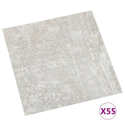 vidaXL Lamas para suelo autoadhesivas 55 uds PVC 5,11 m² gris claro