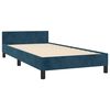 vidaXL Estructura de cama sin colch&oacute;n terciopelo azul oscuro 80x200 cm