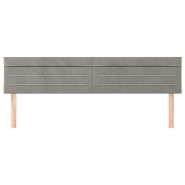 vidaXL Cabeceros terciopelo gris claro 180x5x78/88 cm