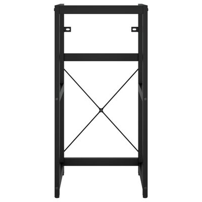 vidaXL Estructura de lavabo de hierro negro 40x38x83 cm