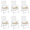 vidaXL Cojines de silla de jard&iacute;n 6 uds tela Oxford beige 50x50x4 cm
