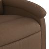 vidaXL Sill&oacute;n reclinable elevable de tela marr&oacute;n