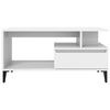 vidaXL Mesa de centro madera contrachapada blanca 90x49x45 cm