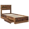 vidaXL Estructura de cama con cabecera Madera vieja 90 x 190 cm