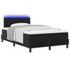 vidaXL Cama Box Spring LED con colch&oacute;n Negro 120 x 200 cm Terciopelo