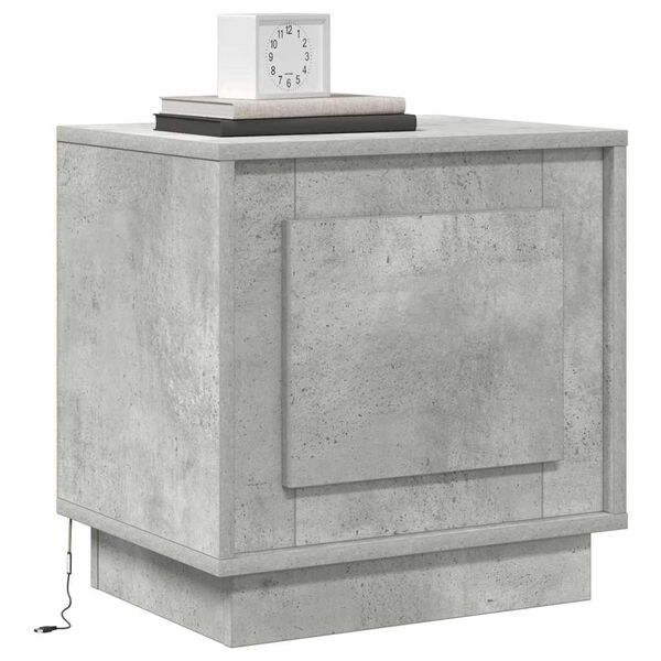vidaXL Armario de Noche 2 pcs Gris Concreto 44 x 34,5 x 45 cm
